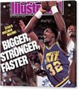 Utah Jazz Karl Malone, 1988 Nba Baseball Preview Sports Illustrated Cover Acrylic Print