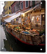Vegetable Boat In Venice Acrylic Print
