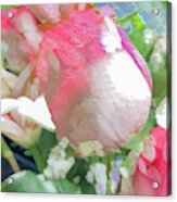 Vertical Pink Rose Abstract Acrylic Print
