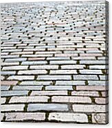 Victorian Cobblestone Street In Glasgow Acrylic Print