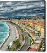 View Of Nice France From Castle Hill Acrylic Print