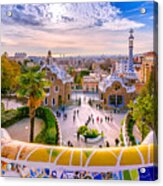View Of The City From Park Guell Acrylic Print