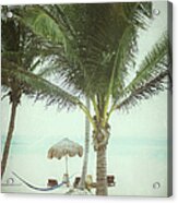 Vintage Beach Scene Acrylic Print