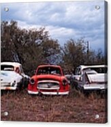 Vintage Cars Abandoned In New Mexico Acrylic Print