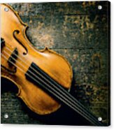 Violin On Textured Background Acrylic Print