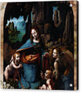 Virgin Of The Rocks By Leonardo Da Vinci Acrylic Print