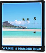 Waikiki And Diamond Head Gallery Button Acrylic Print