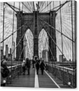 Walking The Bridge Acrylic Print