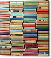Wall Of Antique Books Acrylic Print