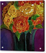 Warm Winter Rose Painting Acrylic Print