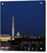 Washington Dc At Night Acrylic Print