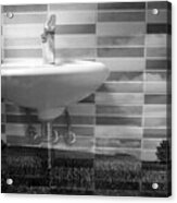 Water Waste  (double Exposure - Film Adox Silvermax) Acrylic Print