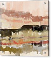 Watercolor Landscape Taupe Acrylic Print