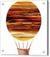 Watercolor Silhouette Hot Air Balloon Xv Acrylic Print