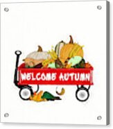 Welcome Autumn Digital Watercolor Acrylic Print