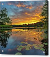 Wellesley Lake Waban Sunset Acrylic Print