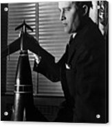 Werner Von Braun With Model Rocket Acrylic Print