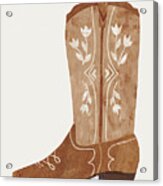 Western Cowgirl Boot Iv Acrylic Print