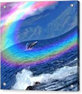 Whale Waterfall With Extra Watery Water Acrylic Print