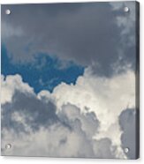 White And Gray Clouds Acrylic Print