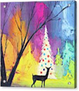 White Christmas Tree Acrylic Print