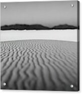 White Sands In Black And White Acrylic Print