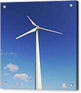 Wind Turbine Against Blue Sky Acrylic Print