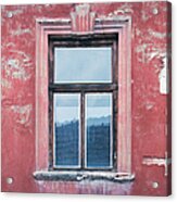 Window, Plaster, Unrenovated Red House Acrylic Print