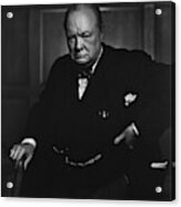 Winston Churchill Portrait - The Roaring Lion - Yousuf Karsh Acrylic Print