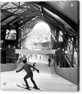 Winter Sports At The Halles In Paris Acrylic Print