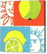 Winter Summer Apple Lemon Acrylic Print