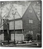 Witch House Salem Massachusetts In Black And White Acrylic Print