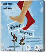 Wolsey Grip-top Socks Acrylic Print