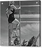 Woman On Diving Board Acrylic Print