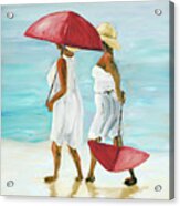 Women On Beach Iii Acrylic Print