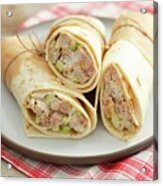 Wraps Filled With Chicken And Celery Salad Acrylic Print