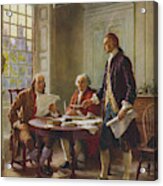 Writing The Declaration Of Independence Acrylic Print