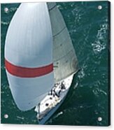 Yacht Competes In Team Sailing Event Acrylic Print