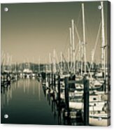0697 Boats Anchor Near Belvedere Tiburon California Acrylic Print