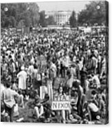 Young Americans Protest At U.s. Capitol Acrylic Print