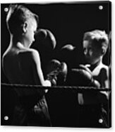 Young Brothers Boxing Acrylic Print