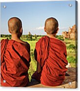 Young Buddhist Monks Acrylic Print