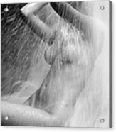 Young Woman In The Shower Acrylic Print