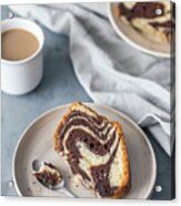 Zebra Bundt Cake With Coffee Acrylic Print