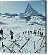 Zermatt Skiing Acrylic Print