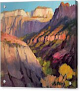 Zion's West Canyon Acrylic Print