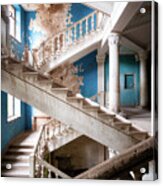 Abandoned Blue Staircase #1 Acrylic Print
