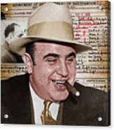 Al Capone Department Of Justice Bureau Of Investigation Criminal History Record 20200213 V2 #1 Acrylic Print