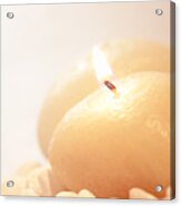 Round Aromatherapy Candle Burning Acrylic Print