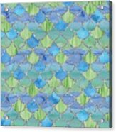 Blue Green Mermaid Scales #1 Acrylic Print